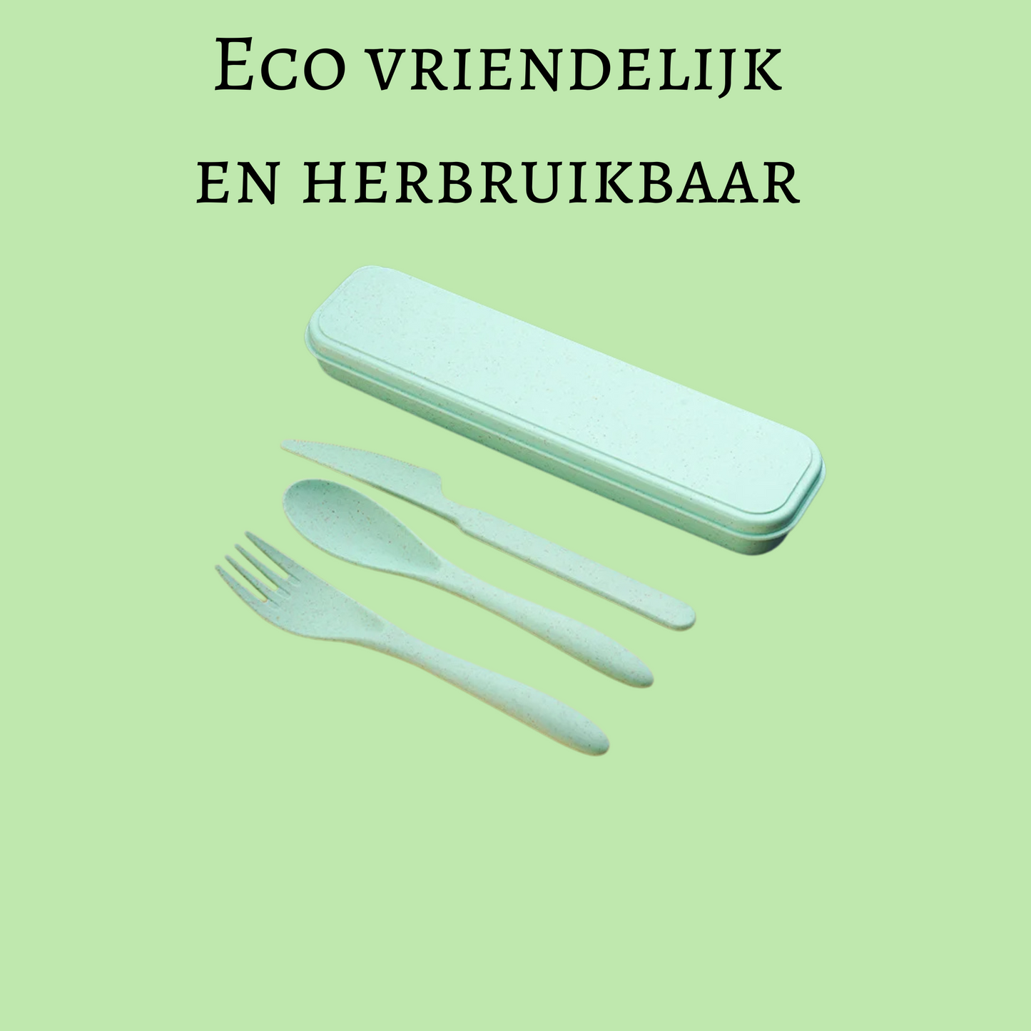Eco vriendelijk bestek set voor onderweg