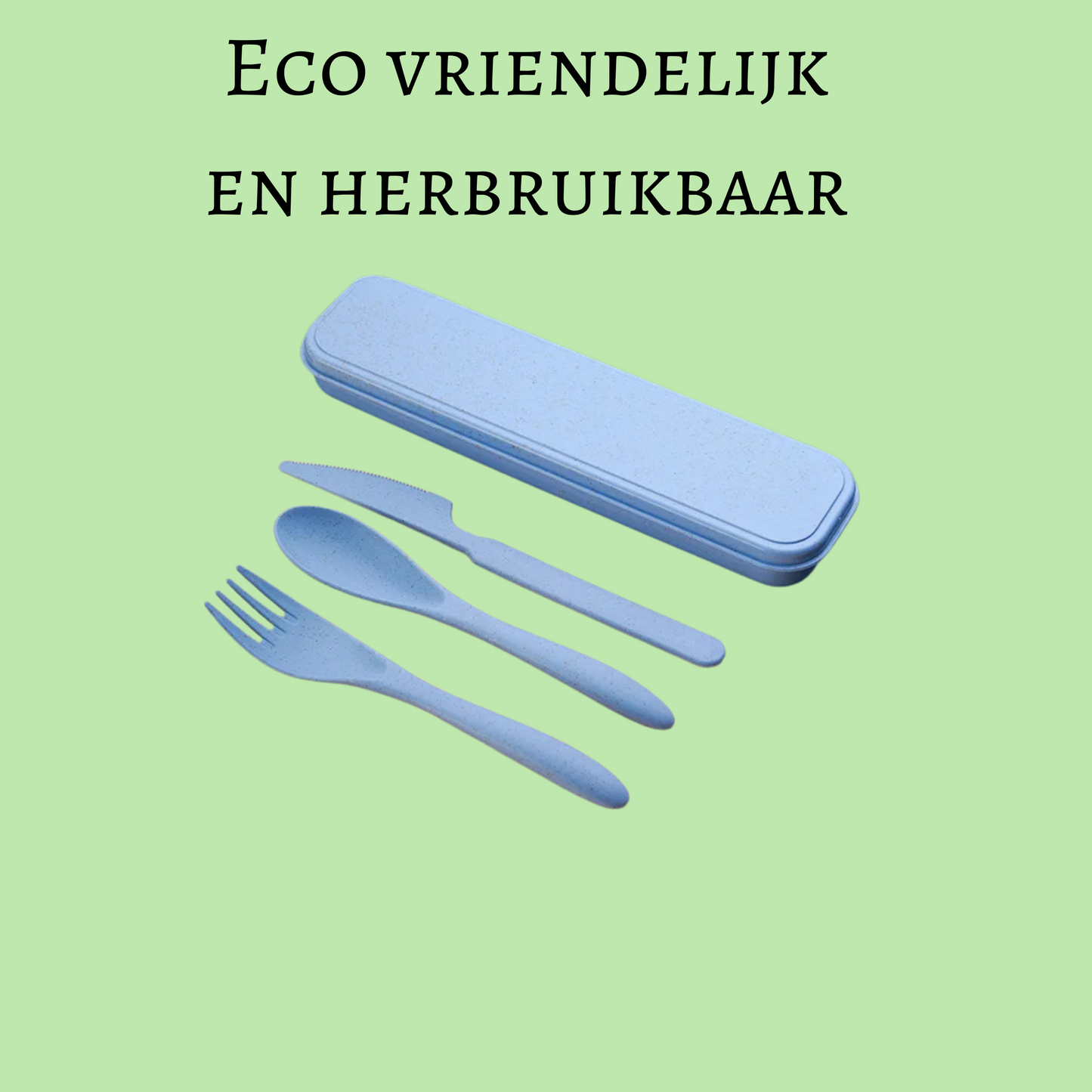 Eco vriendelijk bestek set voor onderweg