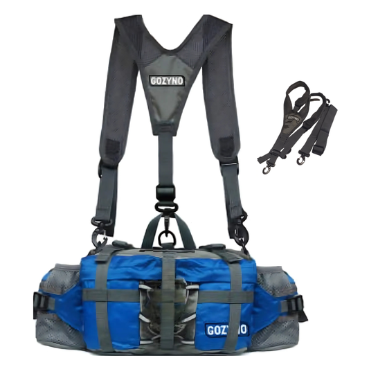 Gozyno Easywalker Gürteltasche - Gozyno Hüfttasche Dunkelblau - Stabiles Modell mit Brustgurt