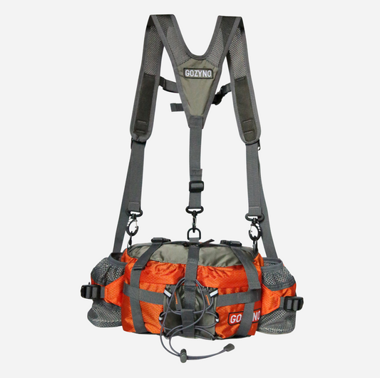 Gozyno Easywalker Gürteltasche - Orange mit Brustgurt